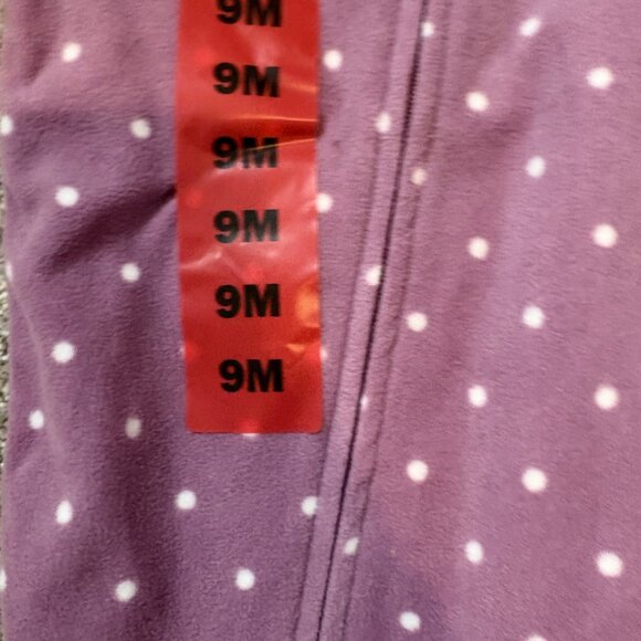 Purple Polka Dot Kids Carter's Mouse Fleece Footie One Piece PJs - Baby Girl - Picture 5 of 8